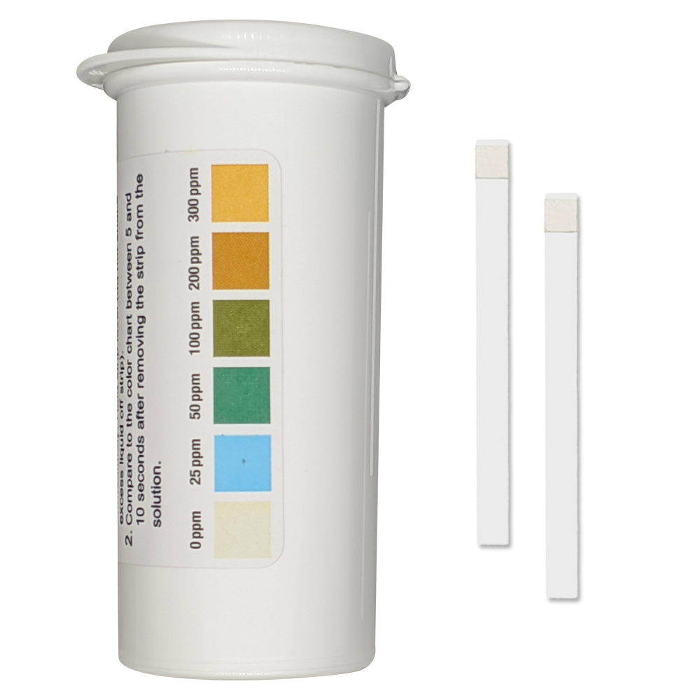 Mid-Level Chlorine Test Strips 0-300ppm - 100 Test